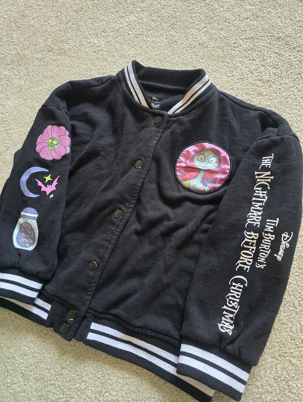 Disney The Nightmare Before Christmas Sally’s Apothecary Varsity Jacket Youth L